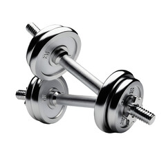 Naklejka premium Dumbbell Weight Set Fitness Equipment Strength Training Workout Gym Exercise Isolated Black Background