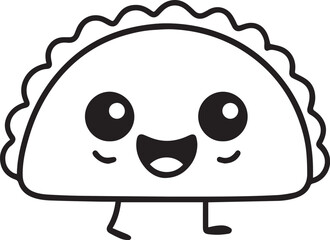 funny cartoon taco