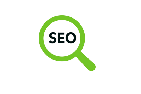 Bright green magnifying glass icon symbolizing search and discovery isolated on transparent background