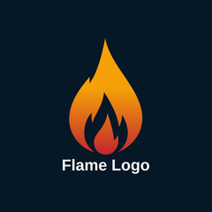 Unique fire flame icon vector, Modern bonfire silhouette, Abstract fire symbol, Branding logo for business
