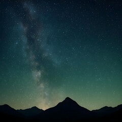  Night Sky Over Mountains Background
