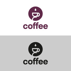 Simple Coffee Cup Logo Design with Unique Concept in Premium Vector