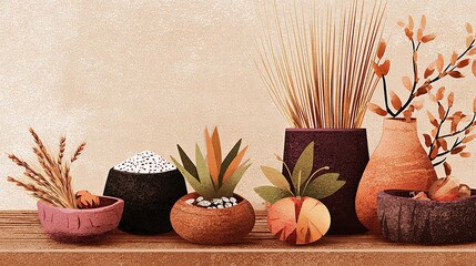 Autumn Harvest Display with Rustic Decor Elements