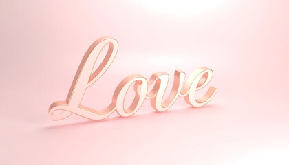 Romantic, golden-rose word art