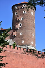Sandomierska tower as a part of Wawel castle in Krakow,Poland