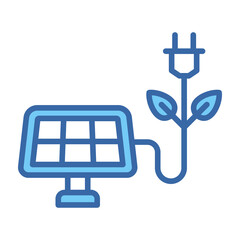 Obraz premium Renewable Energy Blue Vector Icon
