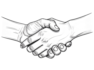 hand shake vector illustration
