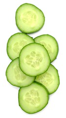 Stack of cucumber slices