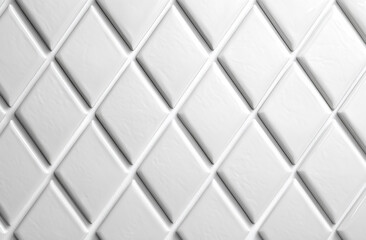 Fototapeta premium White diamond pattern texture with geometric shapes and light shadows