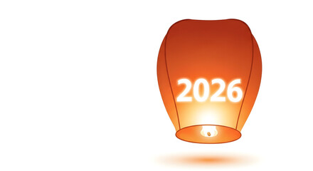 Sky Lantern with 2026 Year Glowing Celebration