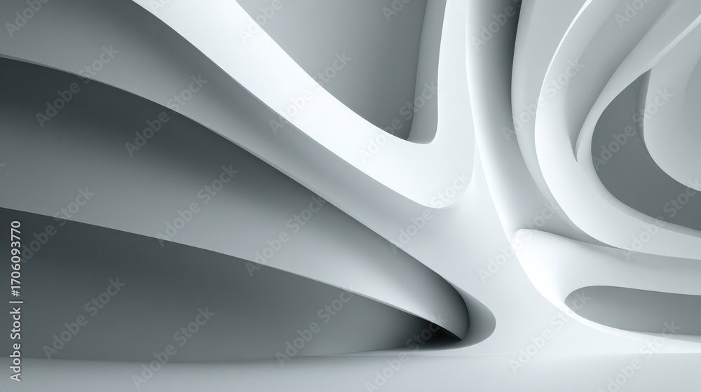 Canvas Prints abstract grey background with curved lines for presentation cover