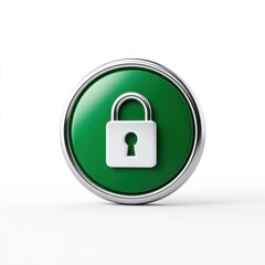 Secure Data Access Loading Icon with Padlock Symbol in Cybersecurity Concept, Copy Space for Data Protection Illustration