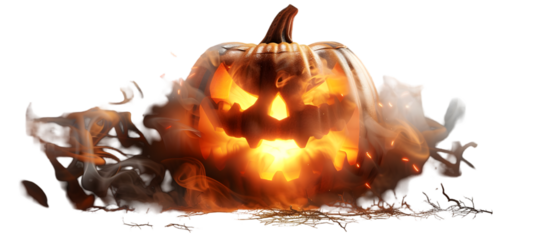 Flaming Jackolantern Halloween.