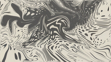 Abstract Swirls & Dots Monochrome Fluid Art Background Texture for Web Design & Print