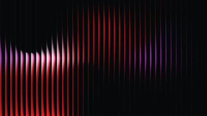 A ribbed glass background with gradient light effect. Abstract background design with red and purple colors. Modern and stylish background for various purposes.