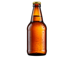 Classic Beer Bottle Isolated PNG
