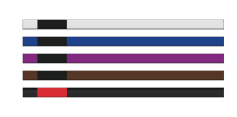 Brazilian Jiu-jitsu vector martial arts belt