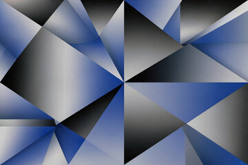 Obraz premium Abstract Geometric Triangle Pattern in Blue and Gray Tones for Modern Background