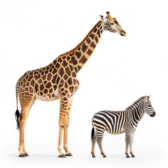 giraffe on white background