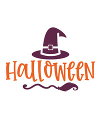 Fototapeta premium Happy Halloween typography clip art design on plain white transparent isolated background for card, shirt, hoodie, sweatshirt, apparel, card, tag, mug, icon, poster or badge