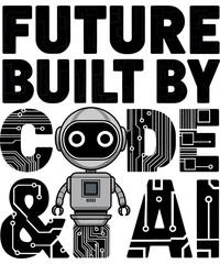 Future Built by Code & AI. 
 T-shirt design