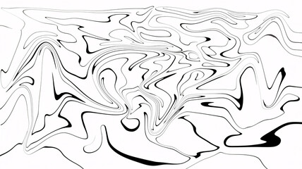 Abstract Black and White Swirls Organic Flowing Pattern for Backgrounds and Creative Projects