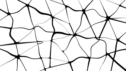 Abstract Neural Network Connection Lines Black and White Background for Science and Technology