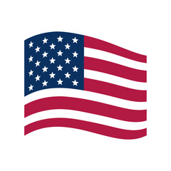 american flag waving proudly vector art