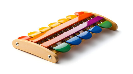 Fototapeta premium Colorful children's xylophone with curved design for musical learning