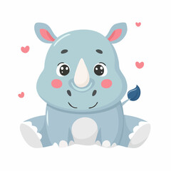 Fototapeta premium Niedliches Nashorn