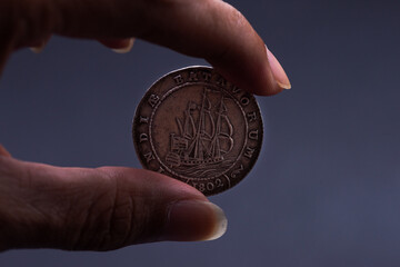 ancient dutch east indies coin one guilder batavian republic