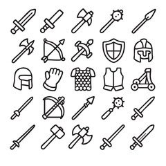 Medieval Weapons and Armor Icons.