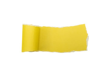 Bright yellow exercise resistance band rolled up for fitness and strength training workout