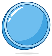 Fototapeta premium Animated Blue Coin Illustration For Digital Design