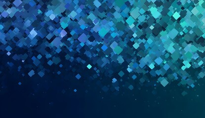 Pixelated Blue Gradient Background with Square Tiles for Digital Art, Tech Branding, or Graphic Design Use

