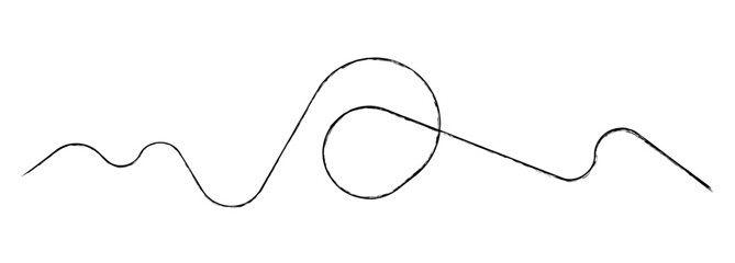 Hand Drawn Brush Squiggle Line Vector Icon Decorative Border Accent Element for Flexible Creative Design Use