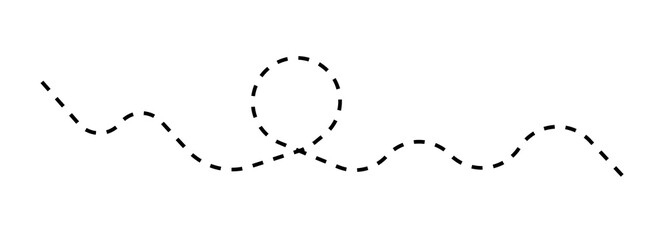 Dashed Hand Drawn Squiggle Line Vector Icon Decorative Border Accent Element for Modern Creative Design Layout