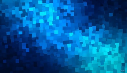 Pixelated Blue Gradient Background with Square Tiles for Digital Art, Tech Branding, or Graphic Design Use

