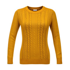 Obraz premium Mustard yellow cable knit sweater