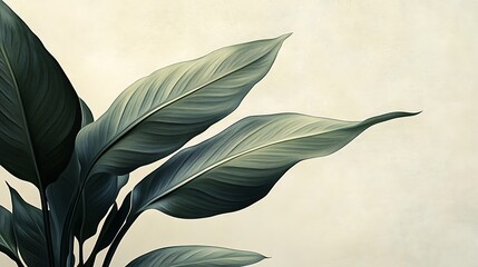 Vibrant Green Foliage Closeup with Textured Leaves in Natural Light and Detailed Vein-generative ai