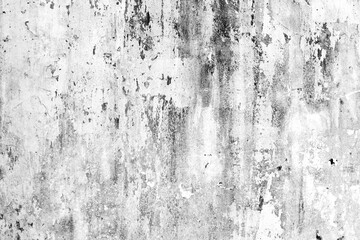 Grunge weathered concrete wall with textured surface in black and white