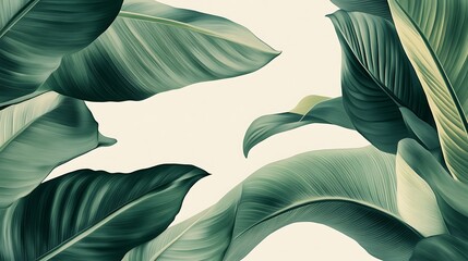 Vibrant Green Foliage Closeup with Textured Leaves in Natural Light and Detailed Vein-generative ai