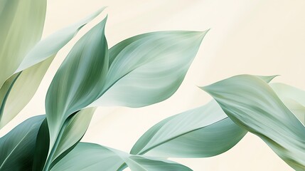 Vibrant Green Foliage Closeup with Textured Leaves in Natural Light and Detailed Vein-generative ai