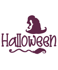 Happy Halloween typography clip art design on plain white transparent isolated background for card, shirt, hoodie, sweatshirt, apparel, card, tag, mug, icon, poster or badge