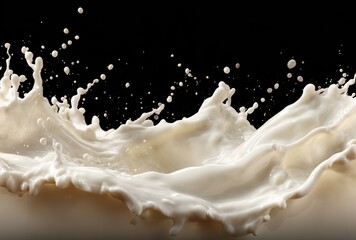 White liquid bursts upwards in a dynamic splash against a dark background, its fluid form suggestive of speed and motion