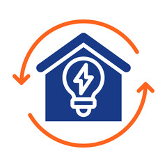 Energy Saving Fill Vector Icon
