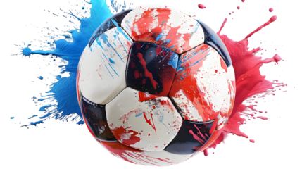 Painted Soccer Ball Splash.