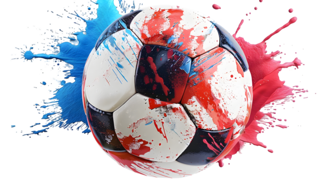 Painted Soccer Ball Splash.