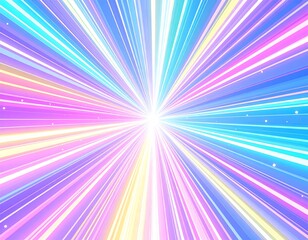 Obraz premium Colorful Light Rays Burst