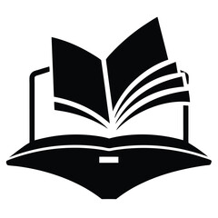 Educational Logo Laptop with Digital Book